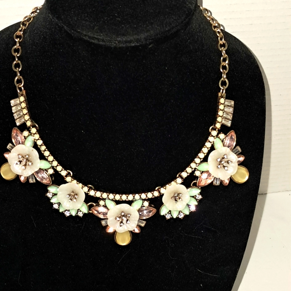 Plunder Flower Statement Goldtone Necklace